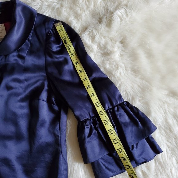 Marc Jacobs Blue Silk Jacket Size 8 NWT - Picture 15 of 16